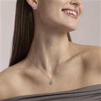 Orecchini Mabina Donna Petali di luce in Argento Acquamarina sintetica 563948 - 563948